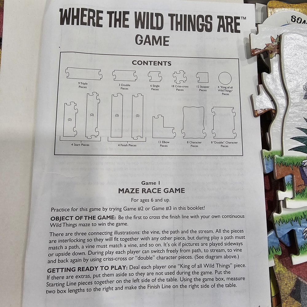 Where The Wild Things Are Board Game Puzzle Ages 6+ Briarpatch Learning - Picture 7 of 13